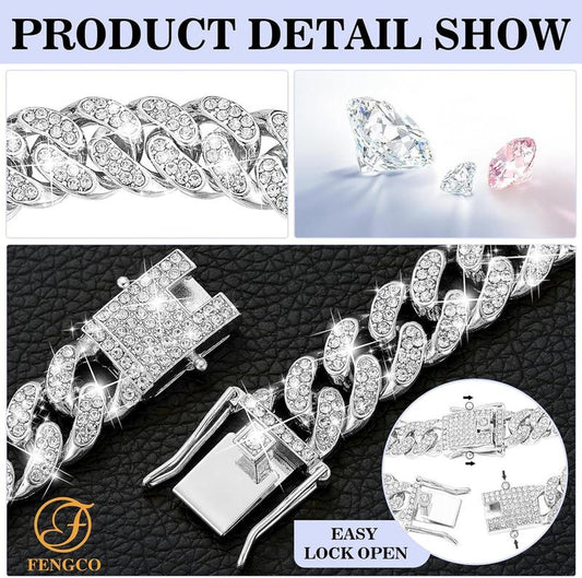 “Diamond Cuban Deluxe” – Collare di Lusso per Pet Unici come Te ✨🐶🐱