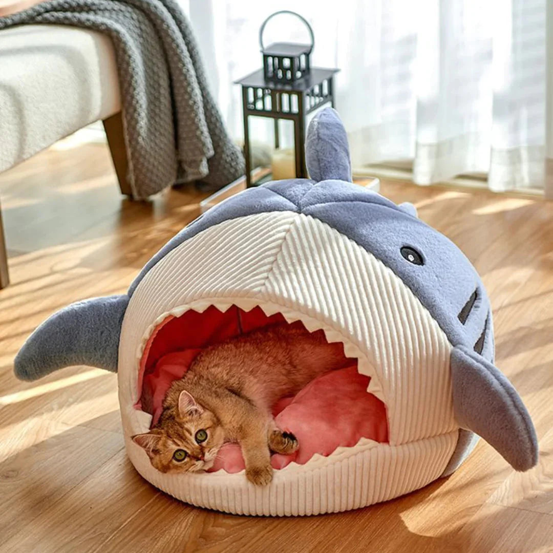 Cuccia a Tema Squalo – Letto per Animali Domestici Soffice e Accattivante