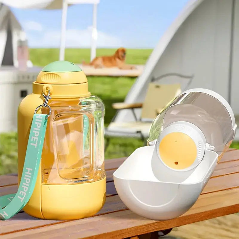 Revolutionary 2-in-1 Dog Water Dispenser and Food Bowl - Large Capacity Portable Hydration Solution for Pets