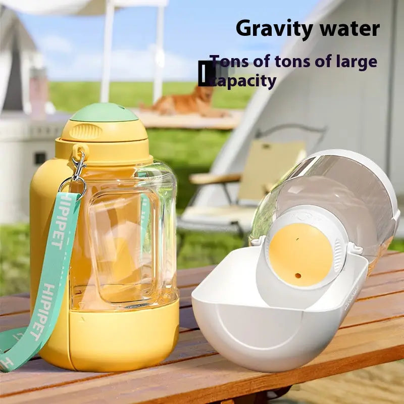 Revolutionary 2-in-1 Dog Water Dispenser and Food Bowl - Large Capacity Portable Hydration Solution for Pets