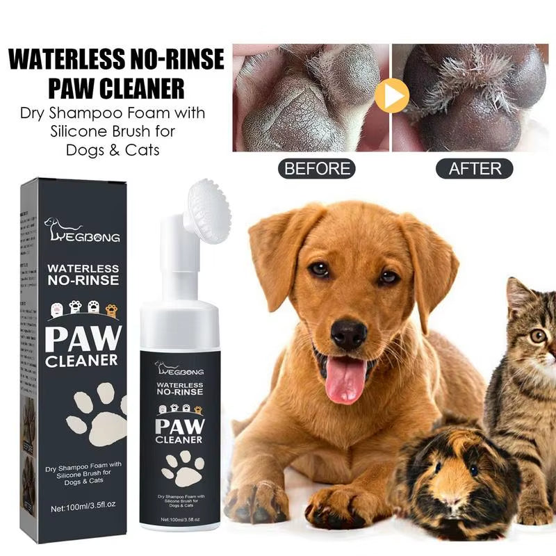 "Zampine Pulite in un Soffio 🐾 – Schiuma Magica Senza Risciacquo con Spazzola in Silicone!"