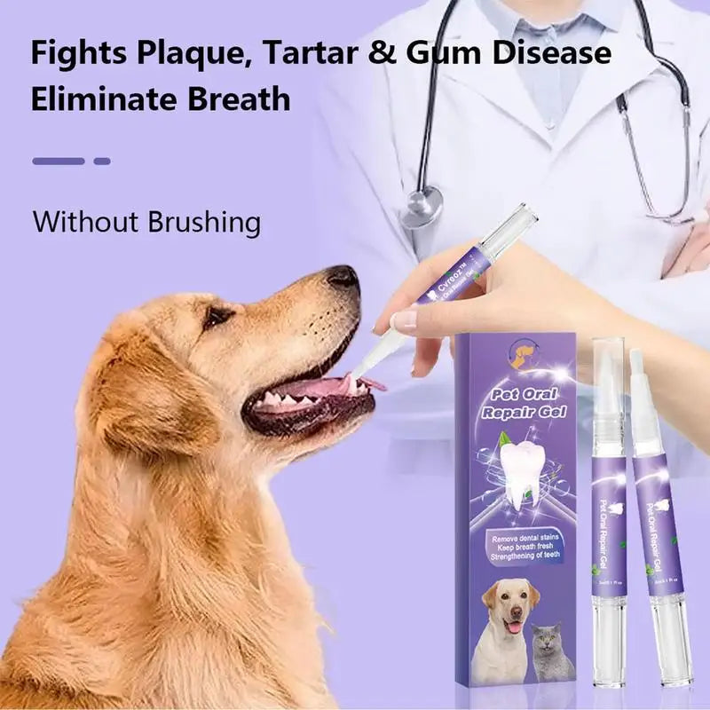 "Bocca Felice 🐶 – Gel Riparatore e Pulente per Denti di Cani e Gatti"