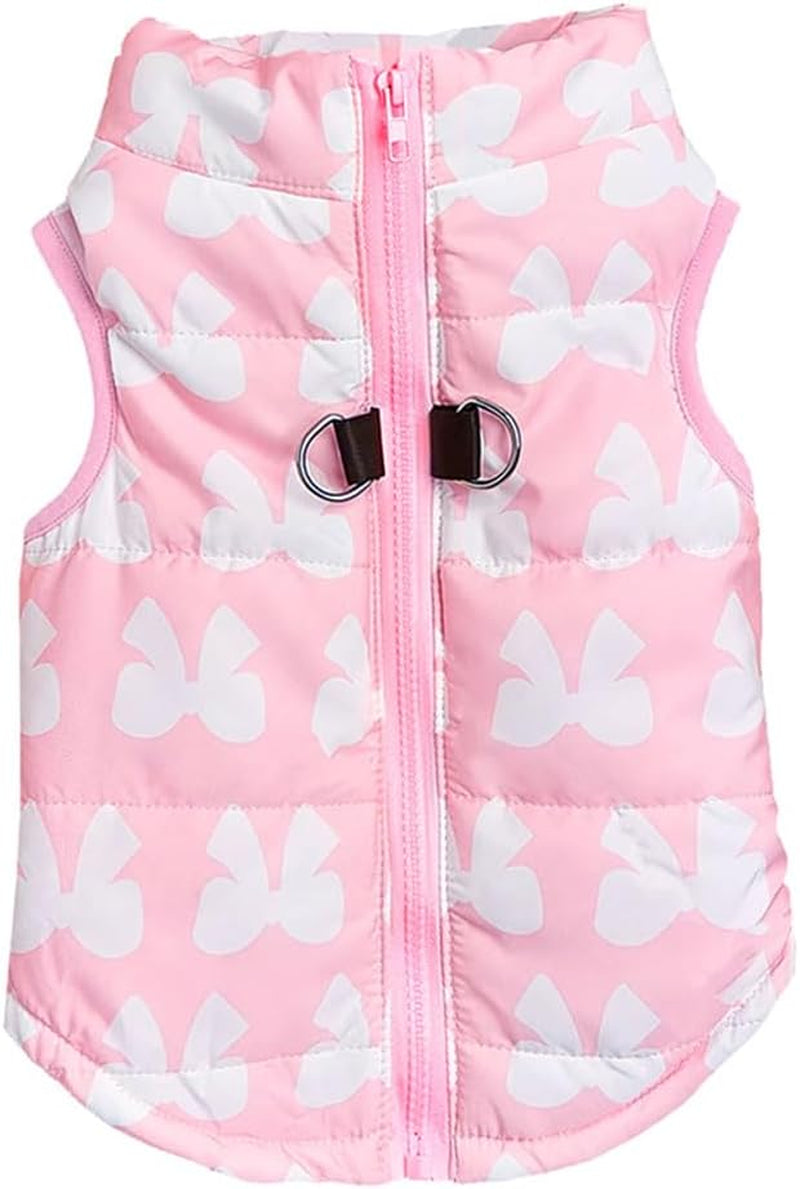 Voarge Giacca Invernale Calda per Cani Di Piccola Taglia Con Cerniera, Colore Rosa, XS