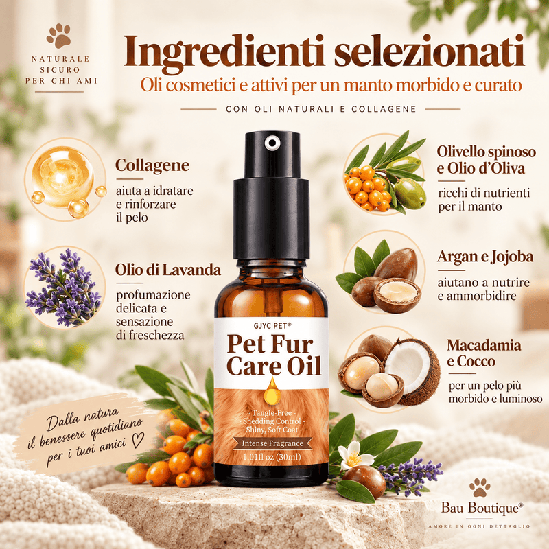 Olio Districante per Cani e Gatti – Manto Morbido e Lucido 30 ml - bau boutique