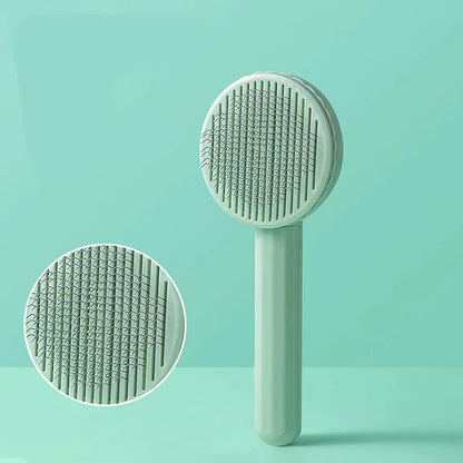 Professional Pet Grooming Tool: Self-Cleaning Slicker Brush for Effortless Hair Removal from Cats and Dogs