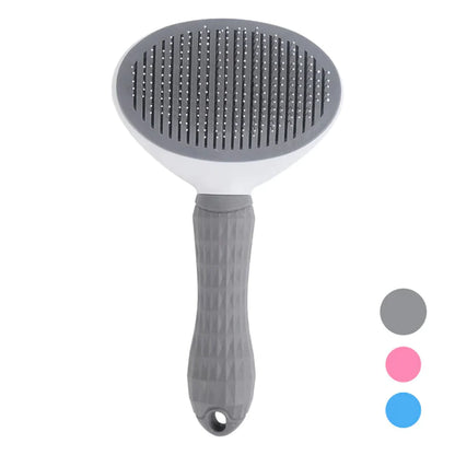 Professional Pet Grooming Tool: Self-Cleaning Slicker Brush for Effortless Hair Removal from Cats and Dogs