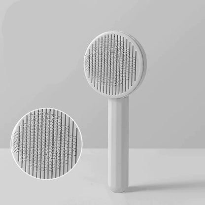 Professional Pet Grooming Tool: Self-Cleaning Slicker Brush for Effortless Hair Removal from Cats and Dogs