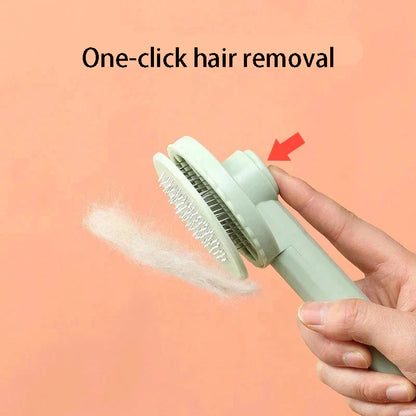 Professional Pet Grooming Tool: Self-Cleaning Slicker Brush for Effortless Hair Removal from Cats and Dogs