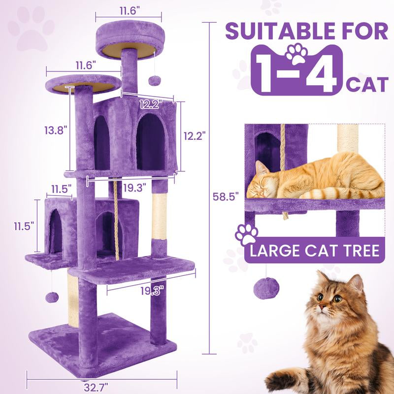 Albero Tiragraffi Wecharmer con Casetta e Foglie Verdi