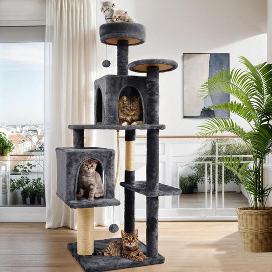 Albero Tiragraffi Wecharmer con Casetta e Foglie Verdi