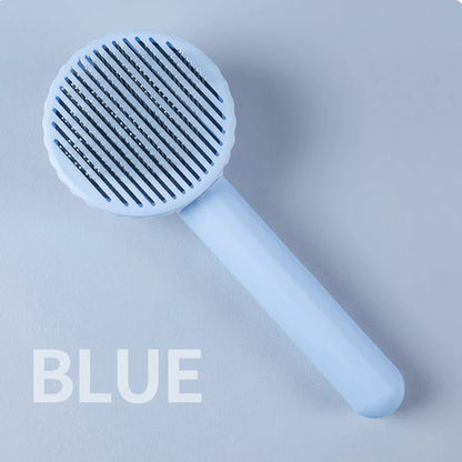 Professional Pet Grooming Tool: Self-Cleaning Slicker Brush for Effortless Hair Removal from Cats and Dogs