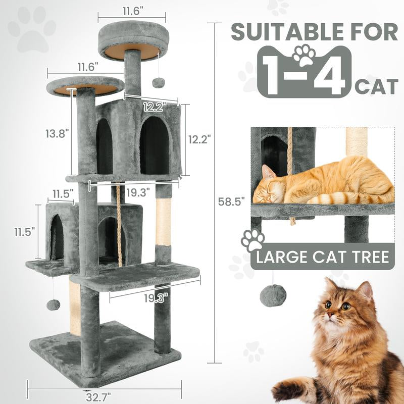 Albero Tiragraffi Wecharmer con Casetta e Foglie Verdi