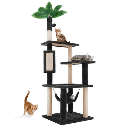 Albero Tiragraffi Wecharmer con Casetta e Foglie Verdi