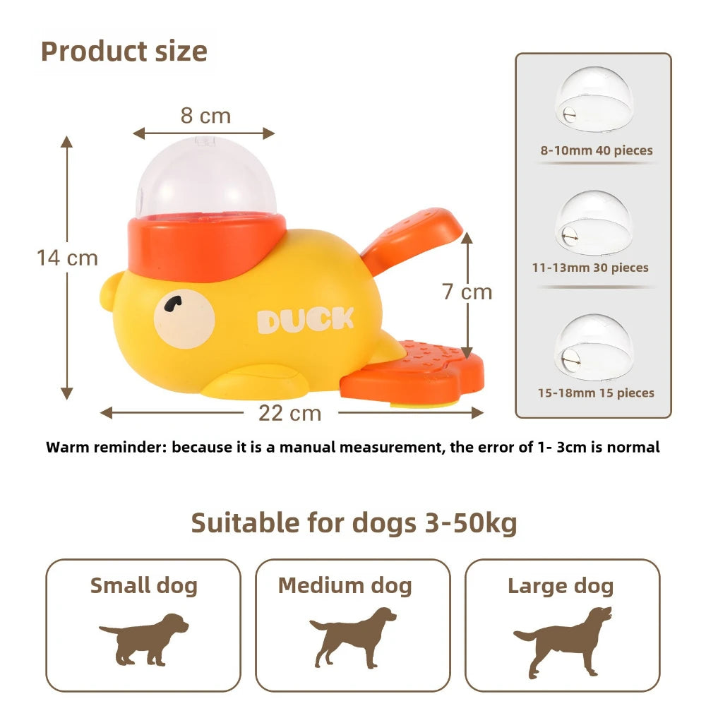 "Quack & Play 🦆 – Dispenser Interattivo per Snack e Allenamento di Cani & Gatti"