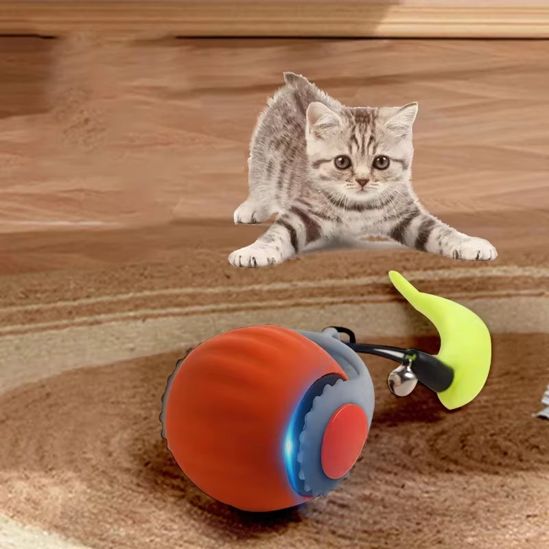 Cat Interactive Ball Toy con Coda Finta – Gioco Automatico e Intelligente per Cani e Gatti 🐾
