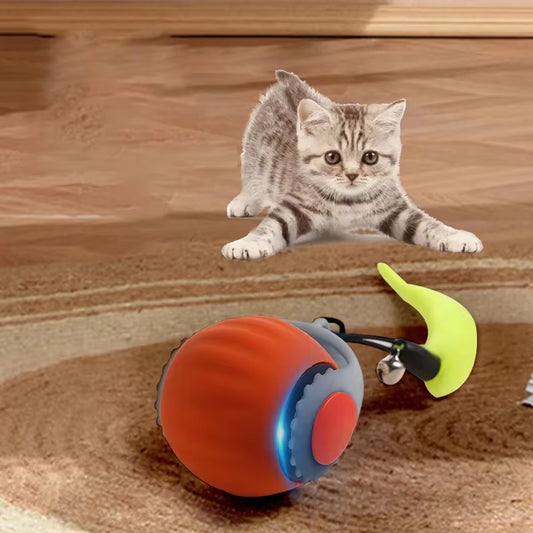 Cat Interactive Ball Toy con Coda Finta – Gioco Automatico e Intelligente per Cani e Gatti 🐾