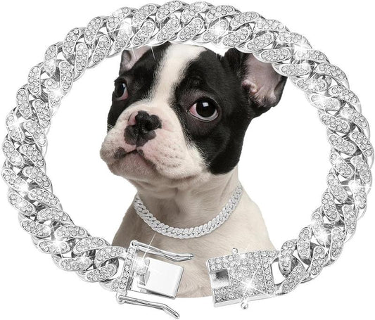 “Diamond Cuban Deluxe” – Collare di Lusso per Pet Unici come Te ✨🐶🐱