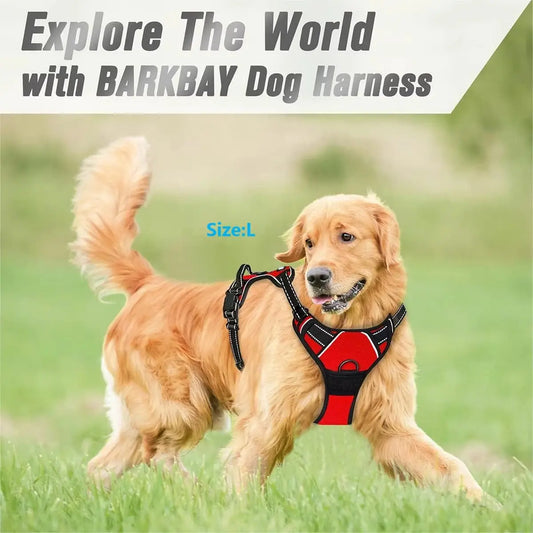 Heavy Duty No Pull Dog Harness with Front Clip and Reflective Features for Large Dog Walking
