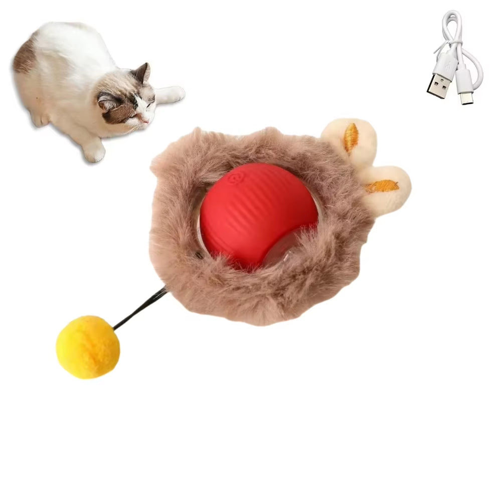 Cat Interactive Ball Toy con Coda Finta – Gioco Automatico e Intelligente per Cani e Gatti 🐾