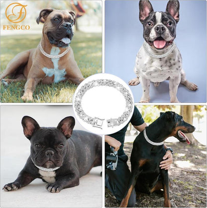 “Diamond Cuban Deluxe” – Collare di Lusso per Pet Unici come Te ✨🐶🐱