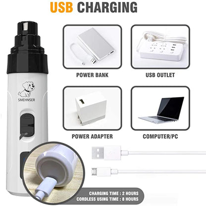 ✨ Tagliaunghie Elettrico USB – Rifinitura Professionale e Sicura per Cani e Gatti 🐾