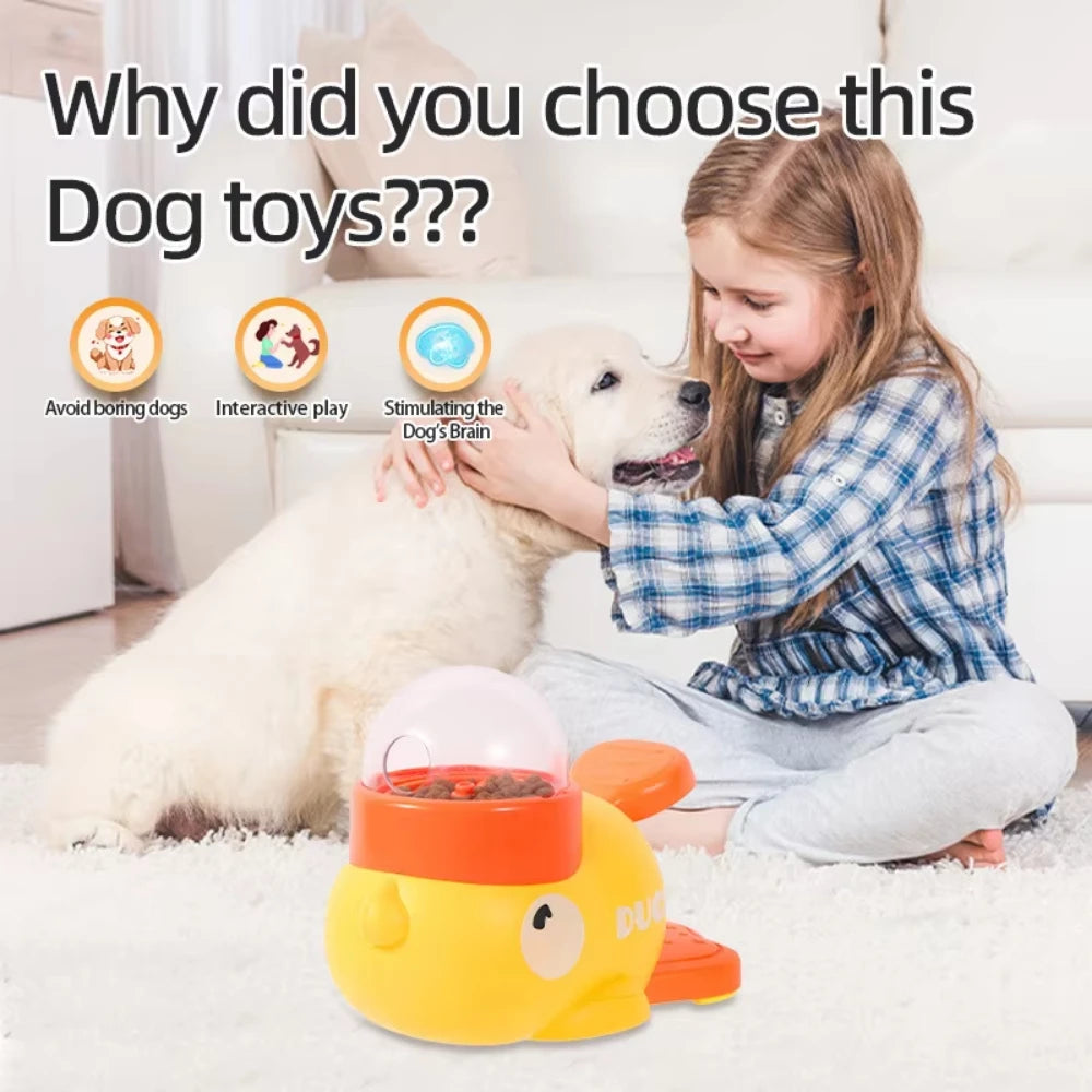 "Quack & Play 🦆 – Dispenser Interattivo per Snack e Allenamento di Cani & Gatti"