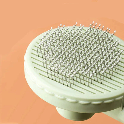 Professional Pet Grooming Tool: Self-Cleaning Slicker Brush for Effortless Hair Removal from Cats and Dogs