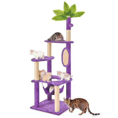 Albero Tiragraffi Wecharmer con Casetta e Foglie Verdi