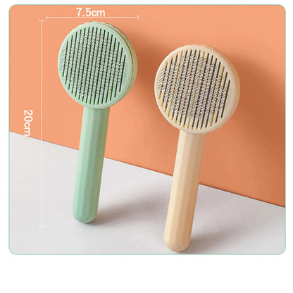 Professional Pet Grooming Tool: Self-Cleaning Slicker Brush for Effortless Hair Removal from Cats and Dogs