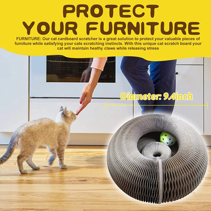 "Centro Giochi Magico per Gatti: Tiragraffi Rotante con Palla, Palestra e Gioco Stimolante – Perfetto per Affilare le Unghie e Divertirsi"