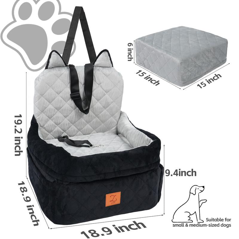 "Seggiolino Auto per Cani con Memory Foam 🐾 Comfort & Sicurezza in Viaggio"