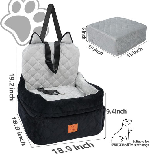 "Seggiolino Auto per Cani con Memory Foam 🐾 Comfort & Sicurezza in Viaggio"