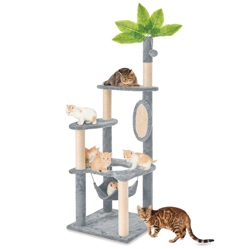 Albero Tiragraffi Wecharmer con Casetta e Foglie Verdi