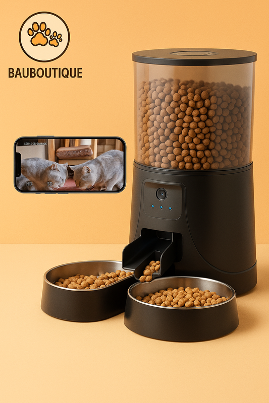 📸 Geoorood Smart Feeder 4L – Dispenser Automatico con Camera HD & Doppia Ciotola per Cani e Gatti 🐾🍽️