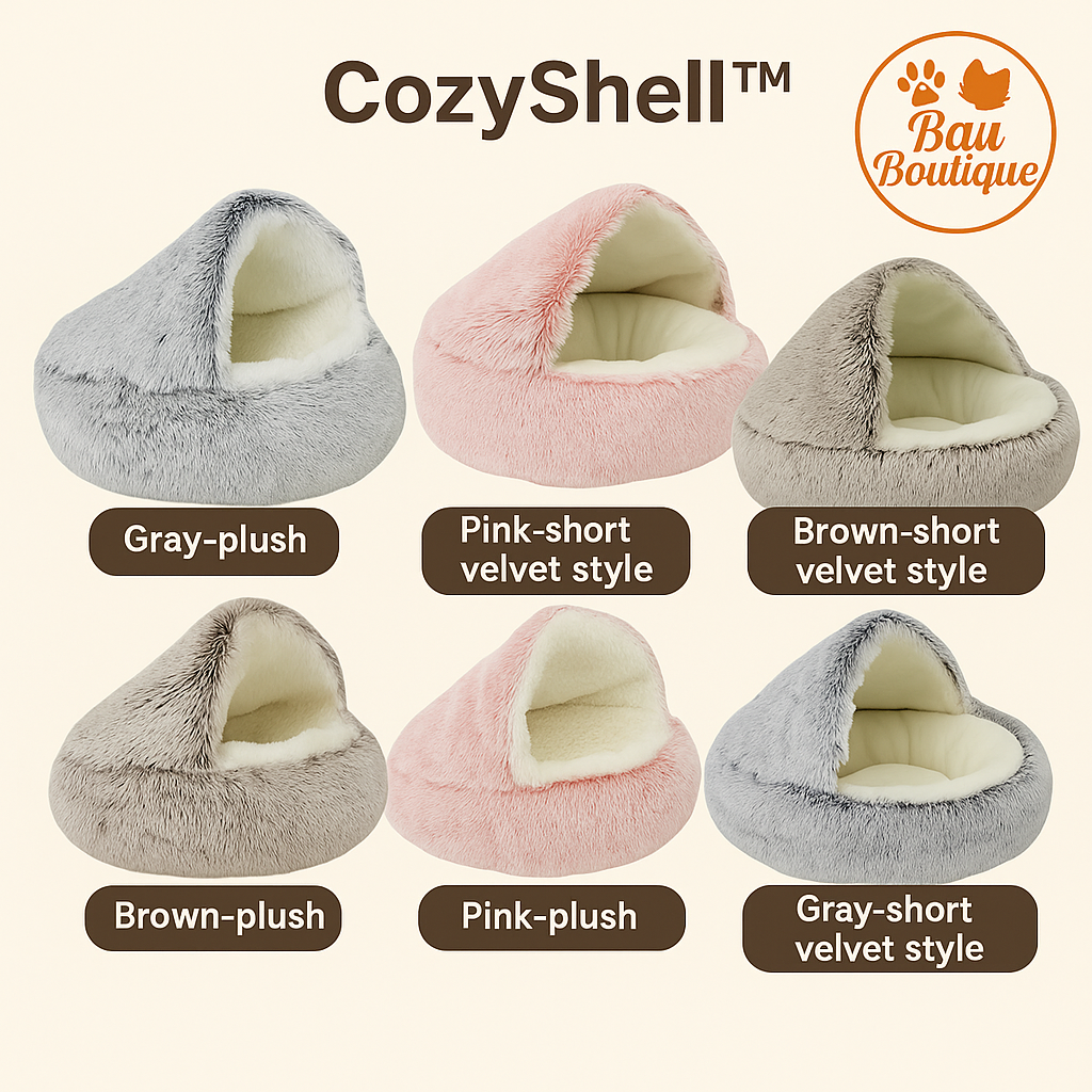 Cuccia Invernale per Cani e Gatti CozyShell™ – Morbida, Calda, Impermeabile e Lavabile | Bau Boutique