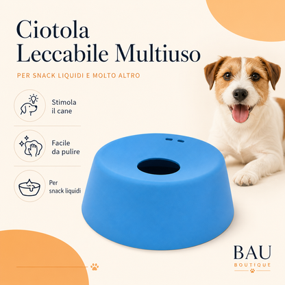 Ciotola Leccabile per Cani Anti-Soffocamento – Snack Liquidi, Yogurt e Brodo