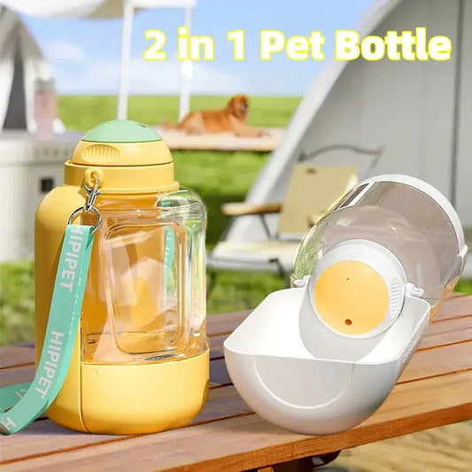 Revolutionary 2-in-1 Dog Water Dispenser and Food Bowl - Large Capacity Portable Hydration Solution for Pets