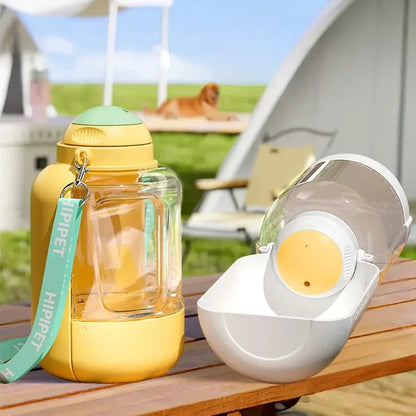Revolutionary 2-in-1 Dog Water Dispenser and Food Bowl - Large Capacity Portable Hydration Solution for Pets