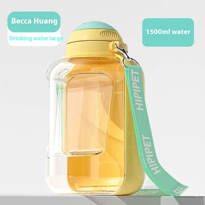 Revolutionary 2-in-1 Dog Water Dispenser and Food Bowl - Large Capacity Portable Hydration Solution for Pets