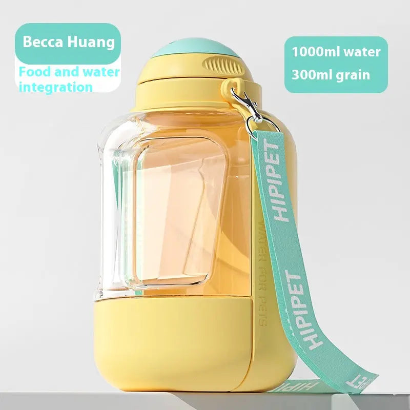 Revolutionary 2-in-1 Dog Water Dispenser and Food Bowl - Large Capacity Portable Hydration Solution for Pets