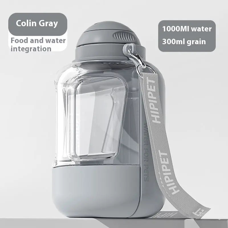 Revolutionary 2-in-1 Dog Water Dispenser and Food Bowl - Large Capacity Portable Hydration Solution for Pets