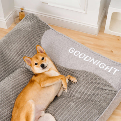 Indulge Your Dog with Our Luxurious Large Scratch-Resistant Cushion Bed Featuring Spine Support