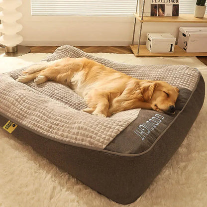 Indulge Your Dog with Our Luxurious Large Scratch-Resistant Cushion Bed Featuring Spine Support