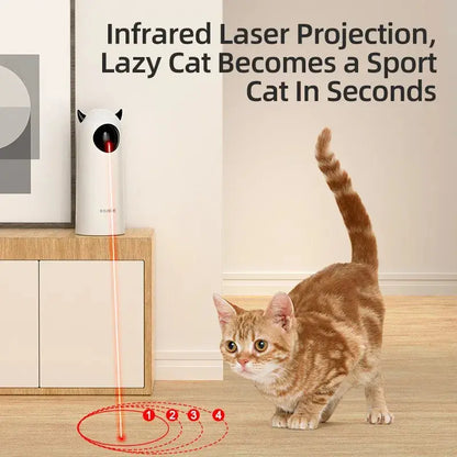 Engage Your Feline Friend with the Rojeco Automatic Interactive LED Laser Cat Toy - Hours of Fun and Play!