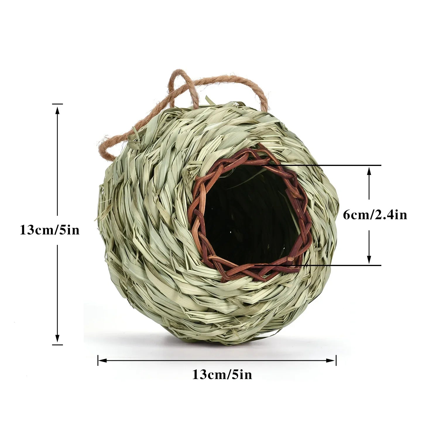 🐦 Nido Sferico Intrecciato – Rifugio Naturale per Uccellini da Giardino 🌿
