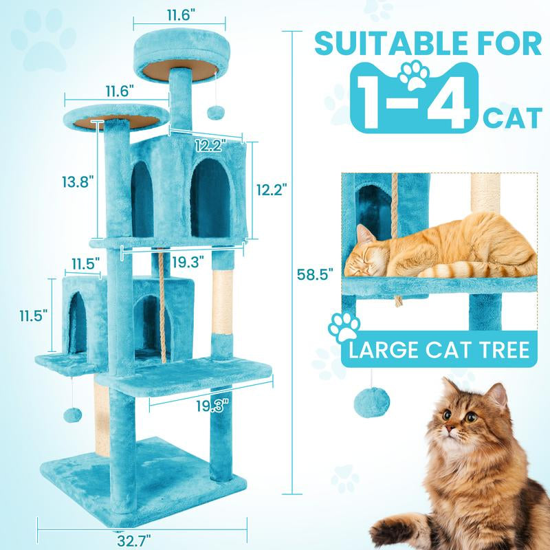 Albero Tiragraffi Wecharmer con Casetta e Foglie Verdi
