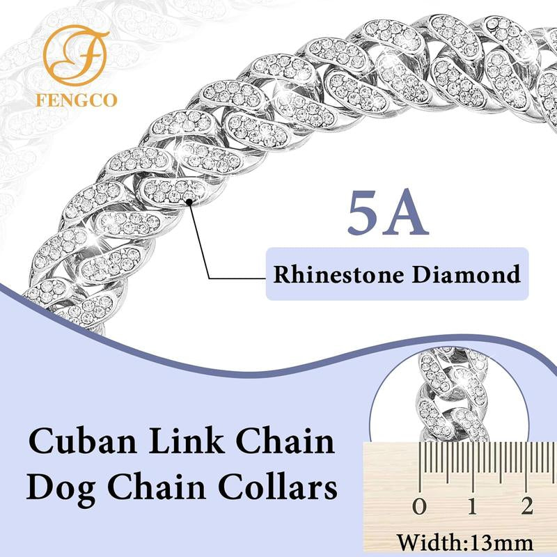 “Diamond Cuban Deluxe” – Collare di Lusso per Pet Unici come Te ✨🐶🐱
