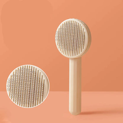Professional Pet Grooming Tool: Self-Cleaning Slicker Brush for Effortless Hair Removal from Cats and Dogs