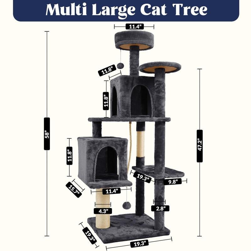 Albero Tiragraffi Wecharmer con Casetta e Foglie Verdi - bau boutique