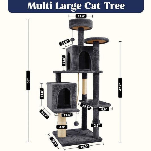 Albero Tiragraffi Wecharmer con Casetta e Foglie Verdi - bau boutique